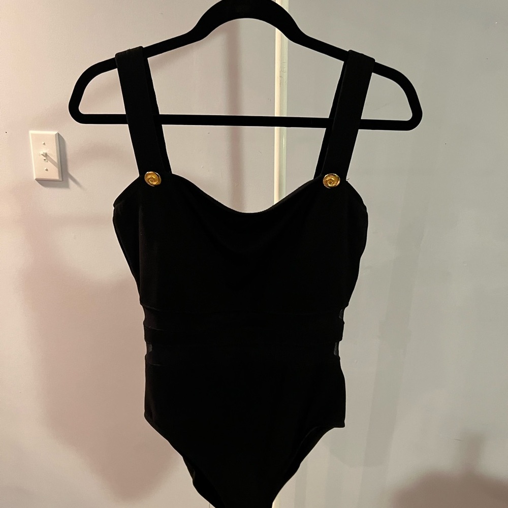 Vintage black one piece swimsuit